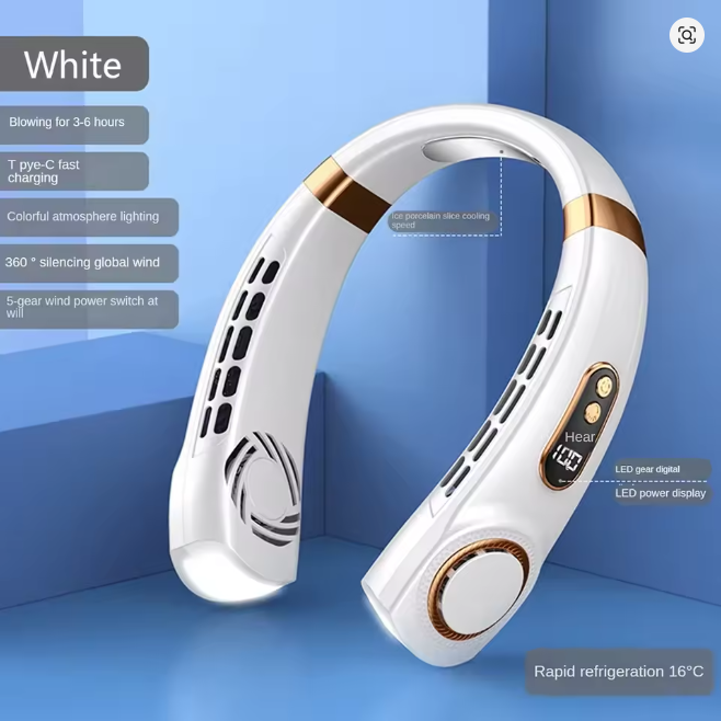360° Cooling Neck Fan – Hands-Free Portable Air Conditioner