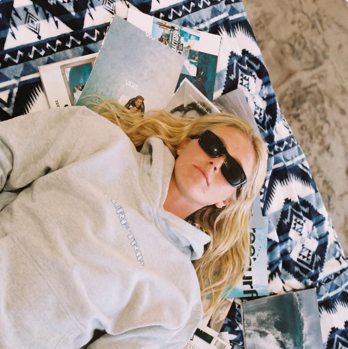 Surf Trip Vintage Plaid Hoodie