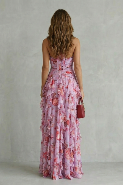 Floral Ruffle Maxi Dress