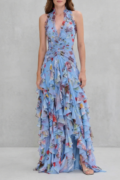 Floral Ruffle Maxi Dress