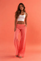 Coral Foldover Trousers