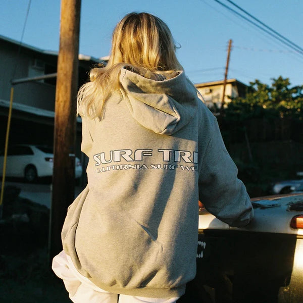 Surf Trip Vintage Plaid Hoodie