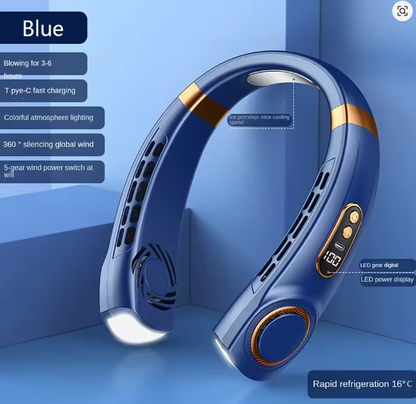 360° Cooling Neck Fan – Hands-Free Portable Air Conditioner